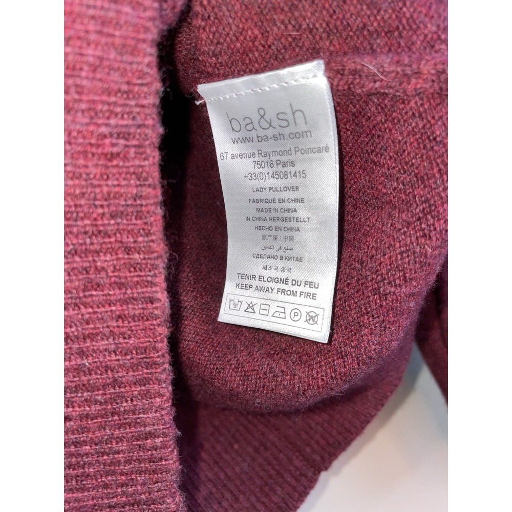 ba&sh Yaly jumper in a burgundy or bordeaux wool-blend Size 0 (US SIZE 2) - Picture 6 of 7